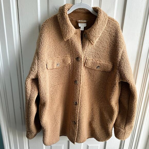 Joie Faux Sherpa Oversized Teddy Shirt Jacket - Picture 2 of 8